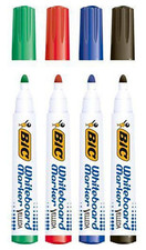 BIC Velleda 1701 Dry Wipe Bullet Tip Whiteboard Marker Pens Pack of 4 Colours