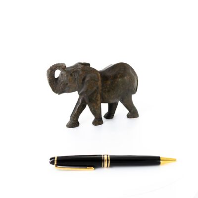 Walking Elephant Original Shona Sculpture. Serpentine. Imported African Fine Art