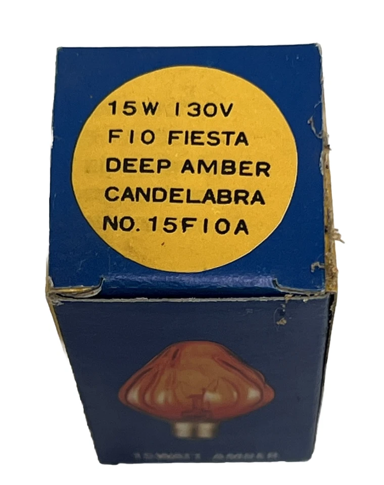 Bulbrite F10 Amber 15w Candelabra Base Lightbulb - Image 4 of 4