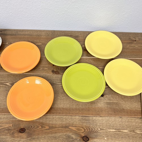 FIESTAWARE Mixed Colors Salad Plate Lot of 6 Fiesta 7 1/4"