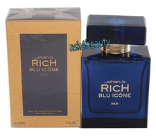 Rich Blu Icone By Johan.b 3.0oz/90ml Edt Spray For Men New In Box