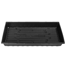 SUNPACK 10” x 20” Extra Strength Plastic Seed Starting Tray, Black, 2.5"