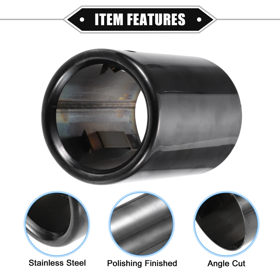 2 Pcs Car Exhaust Tip Tail Pipe Fit for BMW 328i 325i E90 2007-2010 Black - Imagem 4 de 4