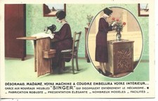 FRANCE THANKS TO THE NEW “SINGER” FURNITURE.NOW, MADAM, YOUR SEWING MACHINE WILL