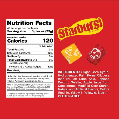 STARBURST Original Fruit Chews Candy - 3 Pound Bag - Picture 6 of 6