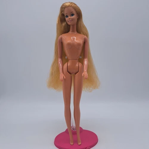 Vintage Barbie Sunkissed Blue Eyes Makeup Mattel Long Strawberry Blonde Hair