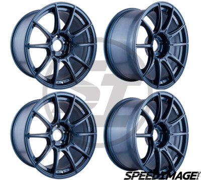 4X SSR GTX01 19X9.5 +38 5X120 BLUE GUNMETAL SET OF 4 WHEELS WHEEL FK8 ...