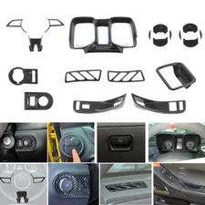 19pcs Carbon Fiber Interior Decoration Cover Trim For Chevrolet Camaro 2010-2011