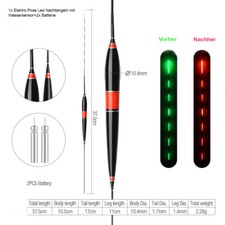 1x Elektro Pose LED Nachtangeln Pose mit Wass...