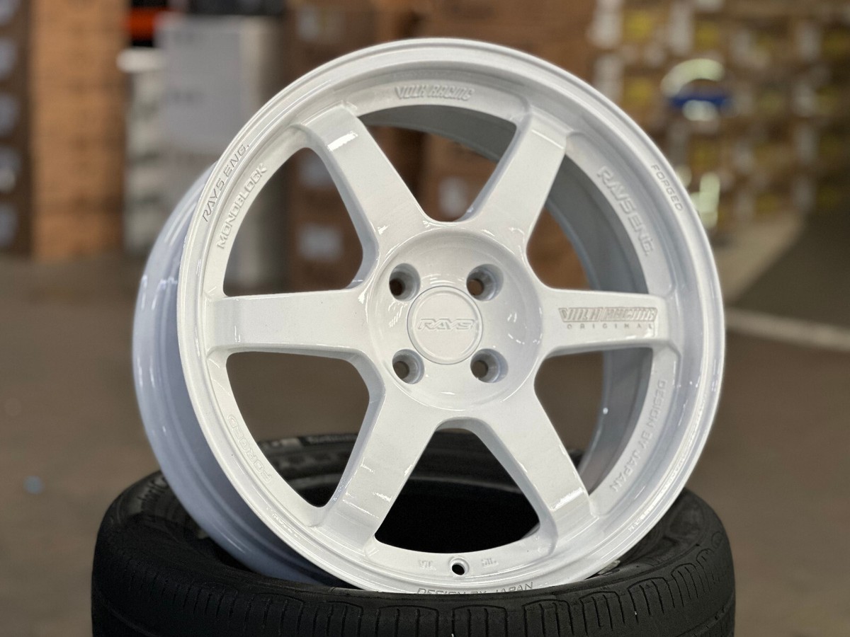 Dale a-rt ヨーヨー New 17x8 ET40 4x100 AOW Te37 WHITE (4 Wheel) fit HONDA TOYOTA