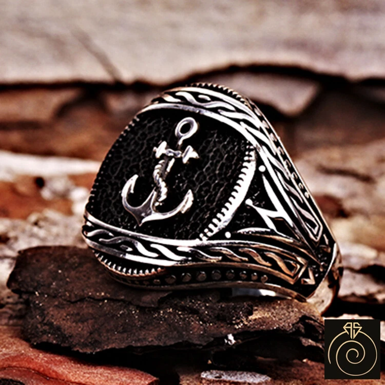 Anchor signet shop ring
