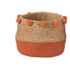 vaso in cemento Arancione Con Pom Pom