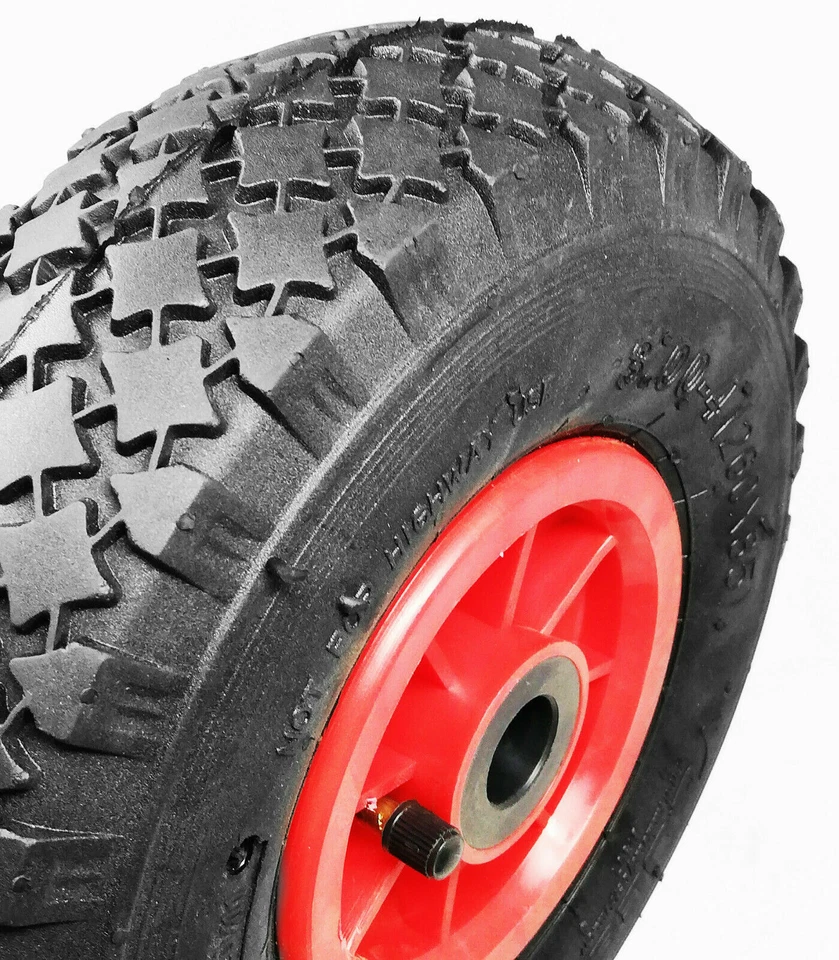 2 RUOTE PNEUMATICHE COMPLETE 3.00-4 RICAMBIO SET CARRELLO COPERTONE CARRELLINO - Immagine 2 di 4