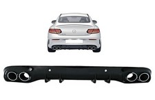 Diffusor für Mercedes C205 A205 Coupe Kabriolett 14-19 Tipps C43 Look
