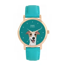 Toff London TLWS-74317 Ladies Beige Whippet Dog Head Watch