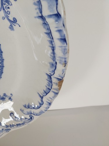 Large Ridgeway Royal Semi Porcelain "Delft" Pattern Platter - 第 6/22 張圖片