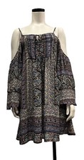 DEE ELLE Floral Boho Dress Bell Sleeve, Lined , Short/flowy Size Small