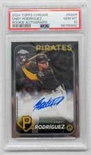 2024 Topps Chrome Endy Rodriguez Rookie Auto Autograph RC #RAER PSA 10 Pirates