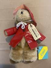 RARE RED JACKET PADDINGTON BEAR 9" DARKEST PERU London England Eden Toys 1984 H
