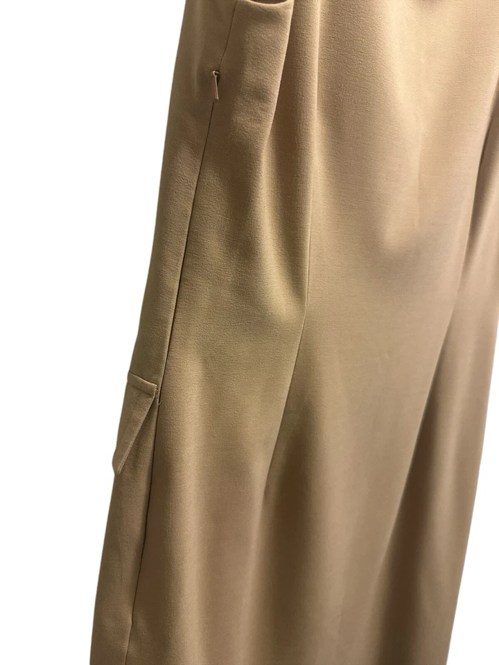 Bloomingdale’s- 女式棕褐色帽袖迷笛裙。 尺寸:14P — 第 4/4 张图片