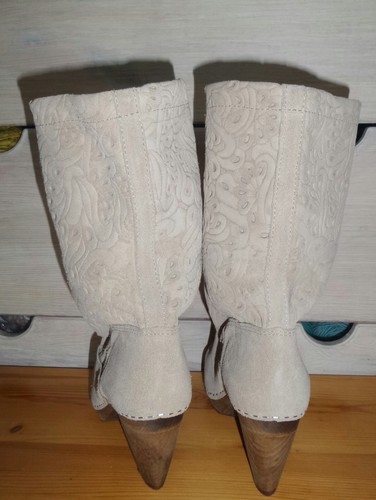 SATINA WildLeder Stiefel HOLZ-Sohle | 37 | *NEU* - Bild 10 von 12