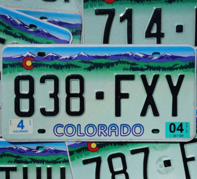 COLORADO LICENSE PLATES - PURPLE Mountains Graphic License Plate Tags Random #