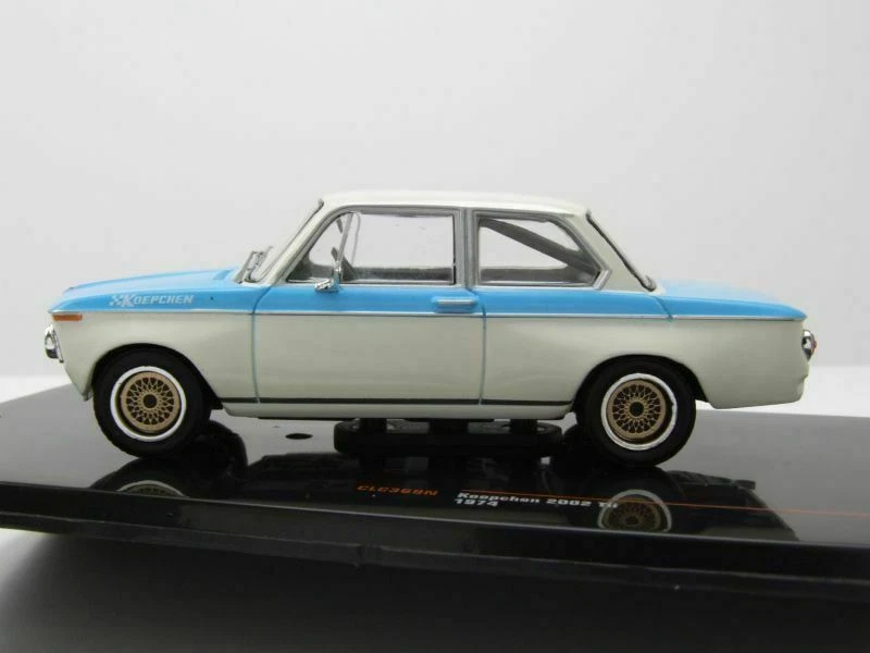 BMW KOEPCHEN 2002 TI 1974 BIANCO BLU IXO CLC369N METALLO TII DIE CAST 1/43 - Immagine 2 di 4