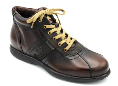 VALLEVERDE SCARPE POLACCHINO UOMO ALLACCIATE IN PELLE COLORE MATTONE n. 45  | eBay