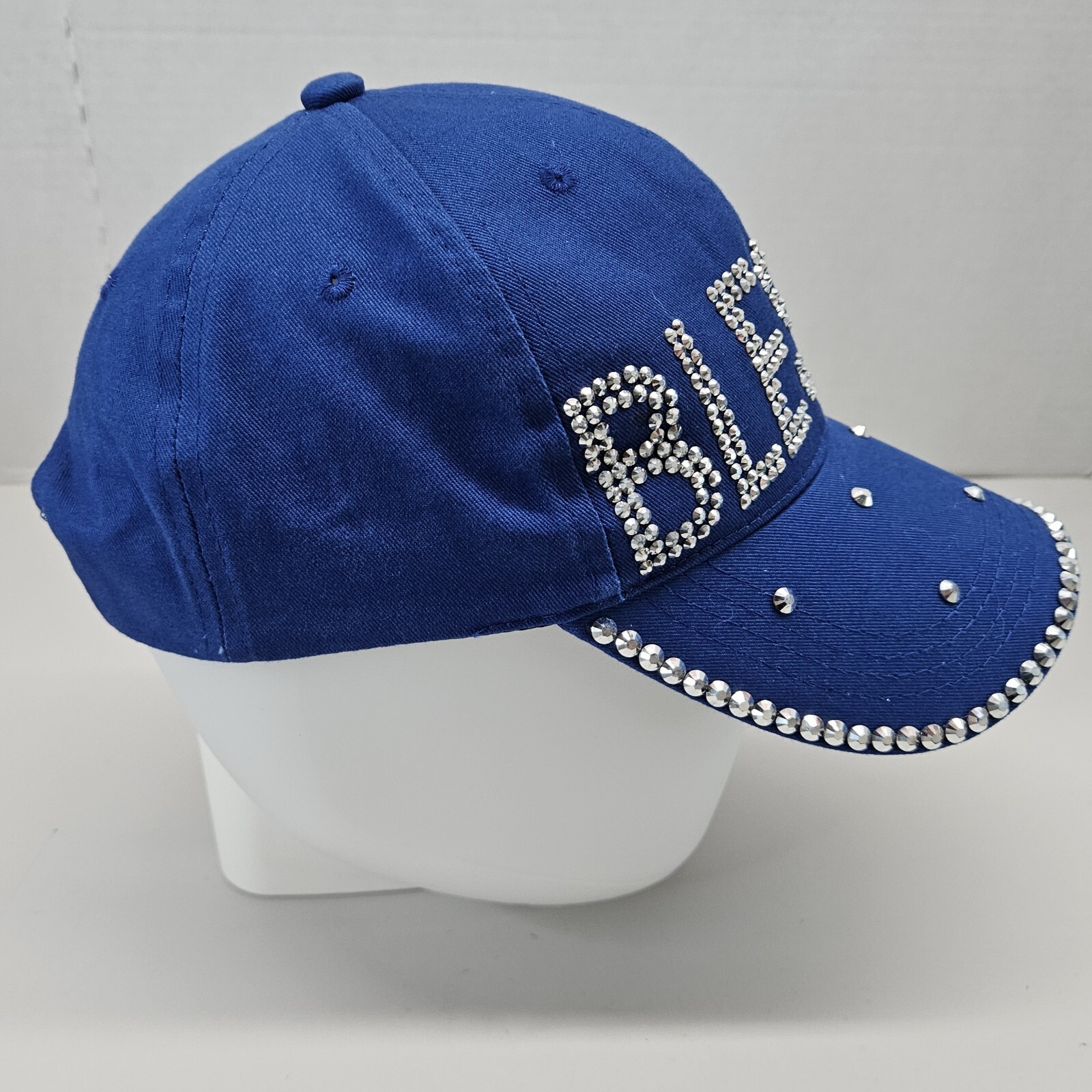BLESSED Hat Adjustable Strapback Blue Studded Shi… - image 4
