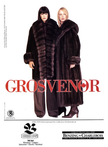 1998 Grosvenor Furs beaver sable fur Furs coat 1-page MAGAZINE AD | eBay