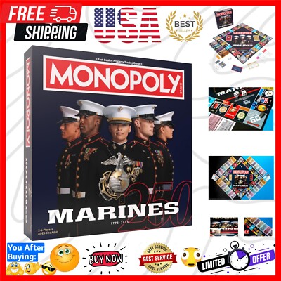 Monopoly: Marines Anniversary - Acquire Bases, Upgrade with Tents & Barracks