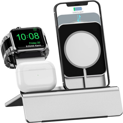 Aluminum Charging Stand for Apple Device 3 in 1 Charger Stand Holder Compatible 