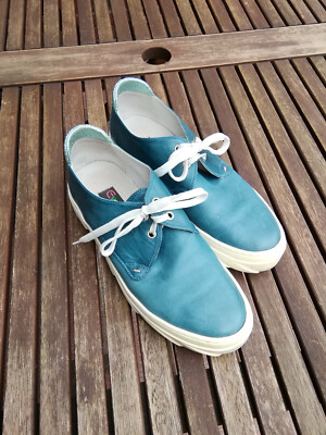 Everybody Leder Plateau Turnschuhe Sneaker Schnürschuhe Schuhe blau weiß 40