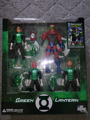 DC Direct GREEN LANTERN CORPS BOX SET w/ MANHUNTER Robot Figure Through The Ages