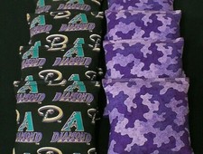 RARE ARIZONA DIAMONDBACKS MLB 8 CORNHOLE BEAN BAGS Throwback Design Handmade 