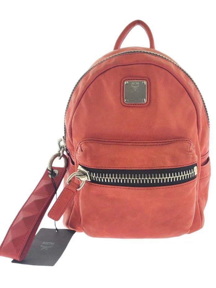 Mochila de cuero MCM Tumbler/rojo rubí (CSC007701)