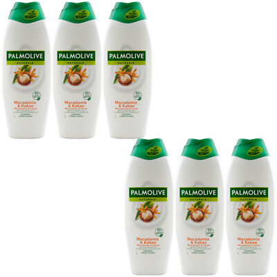 Palmolive Cremebad Macadamia & Kakao 6 x 650ml vegan 95% natürlichen Ursprungs