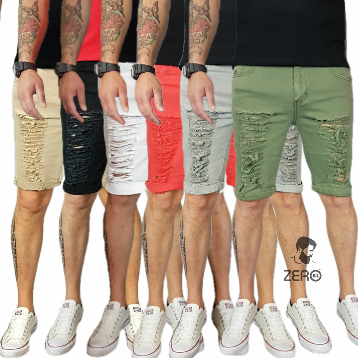 Shorts strappati uomo sale