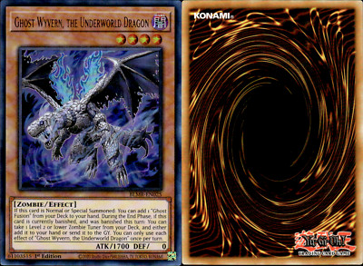 Yugioh x1 Ghost Wyvern, The Underworld Dragon 1st Ed BLMR-EN025 Ultra Rare NM