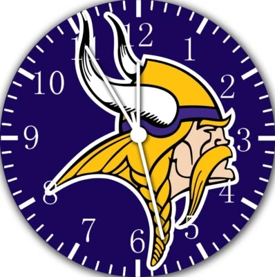 Minnesota Vikings Wall Clock E435 Personalized option with adding names