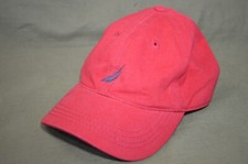 Nautica Kids Strapback Cap Red Size L 8-12 Boys Embroidered Logo