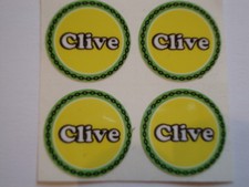 CLIVE 12  NEW CROWN GREEN BOWLS STICKERS  1"