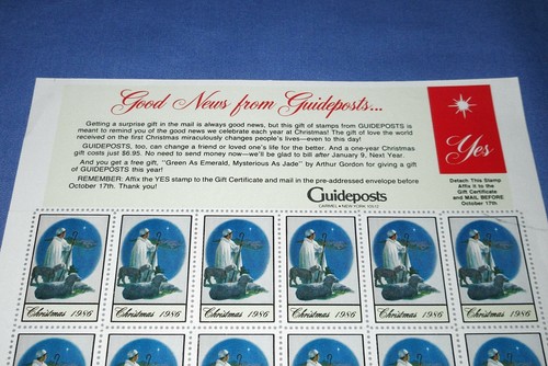 1986 CHRISTMAS Seals Stamps Cinderellas GUIDEPOSTS FULL SHEET - Picture 2 of 2