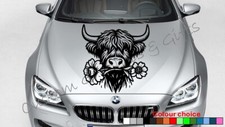 Scottish highlands highland cow bull Car Decal Vinyl Sticker hood bonnet A585