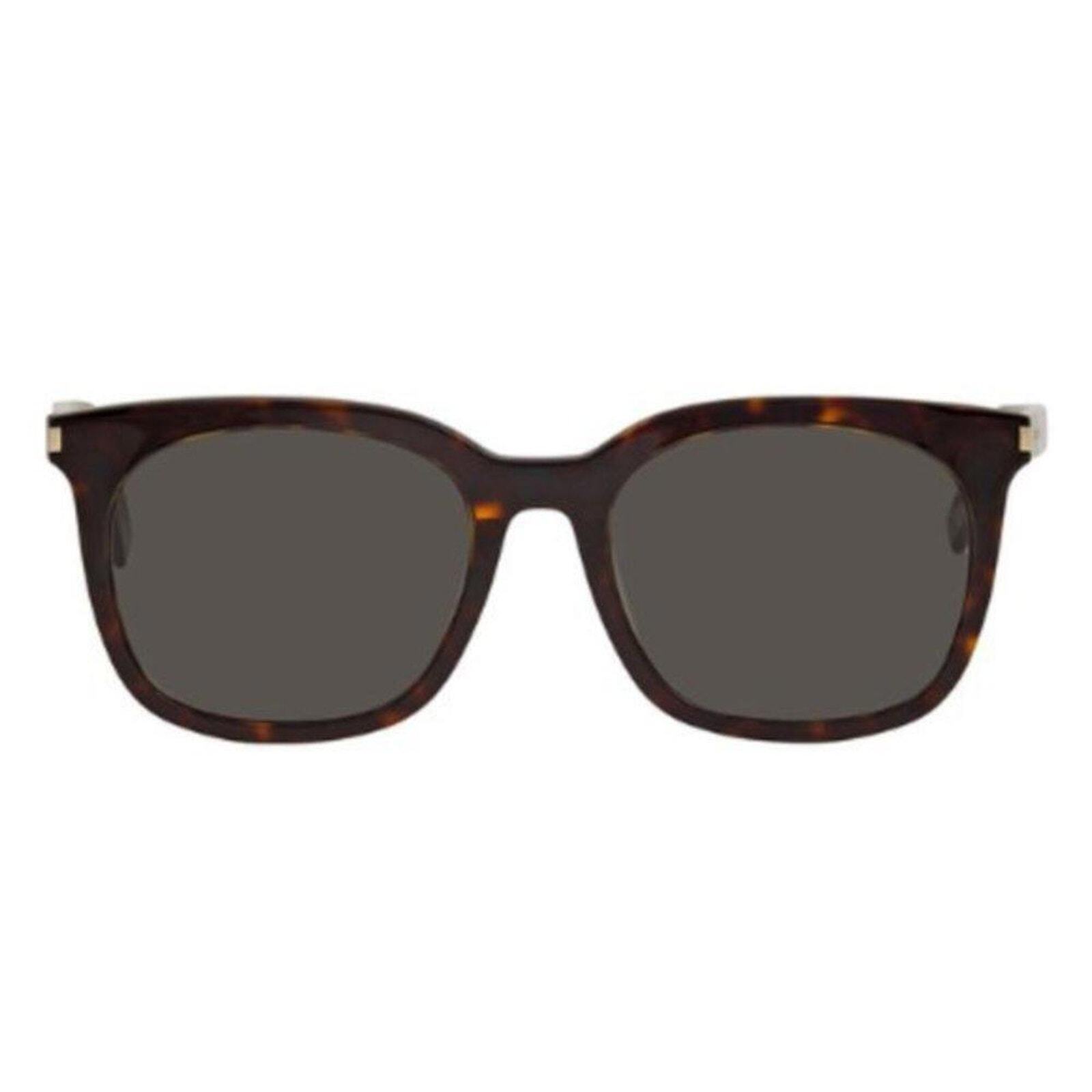 NUOVI occhiali da sole YSL Saint Laurent quadrati guscio tartaruga con custodia (SLXX140)