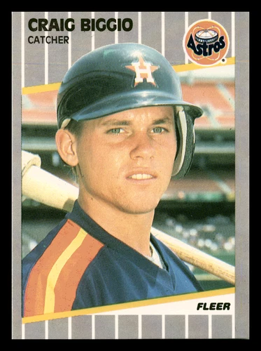 1989 Fleer Craig Biggio HOF RC Rookie Houston Astros #353 Near Mint NM