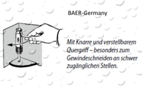 Werkzeughalter Baer Mit Knarre M5 - M12 100 Mm Lang FüR Gewindebohrer Windeisen