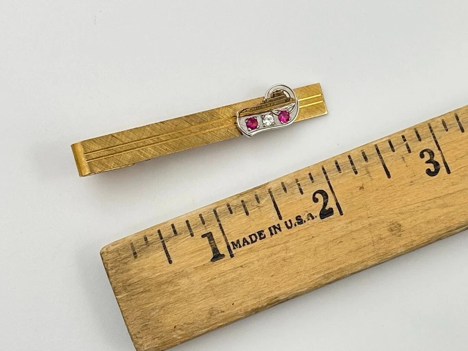 Clip de barra de corbata vintage 1-20 12k GF lleno de oro antiguo crucero marítimo vapor Foto 4 de 4