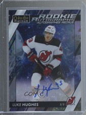 2023-24 O-Pee-Chee Platinum Rookie Auto Cosmic 1/35 Luke Hughes #R-LH Auto 1jq0