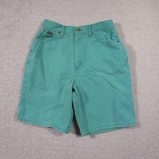Vintage Chic Shorts Womens 14 Teal High Rise Denim Mom Jean Made USA 90s